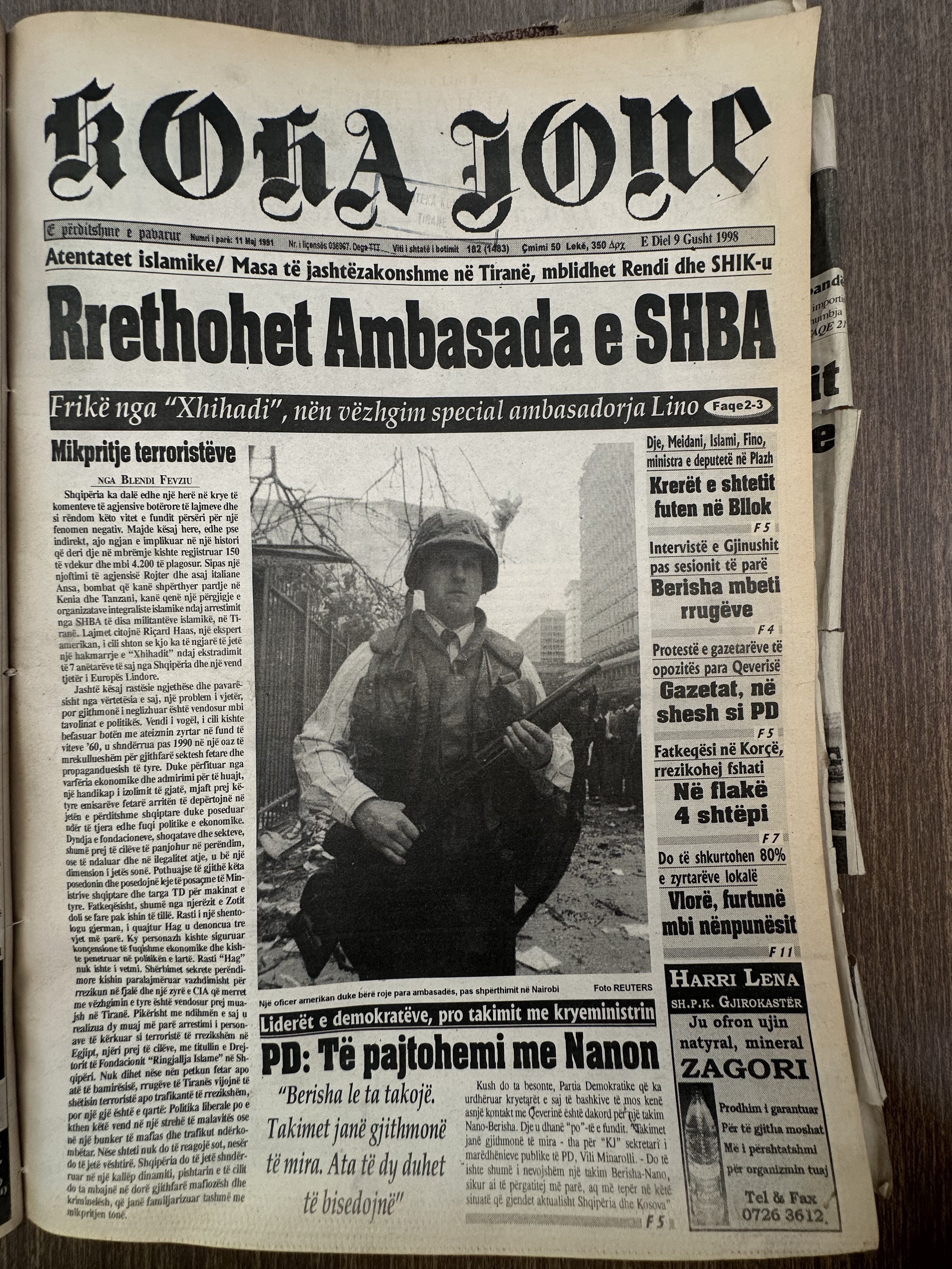 Koha Jonë 1998-08-09
